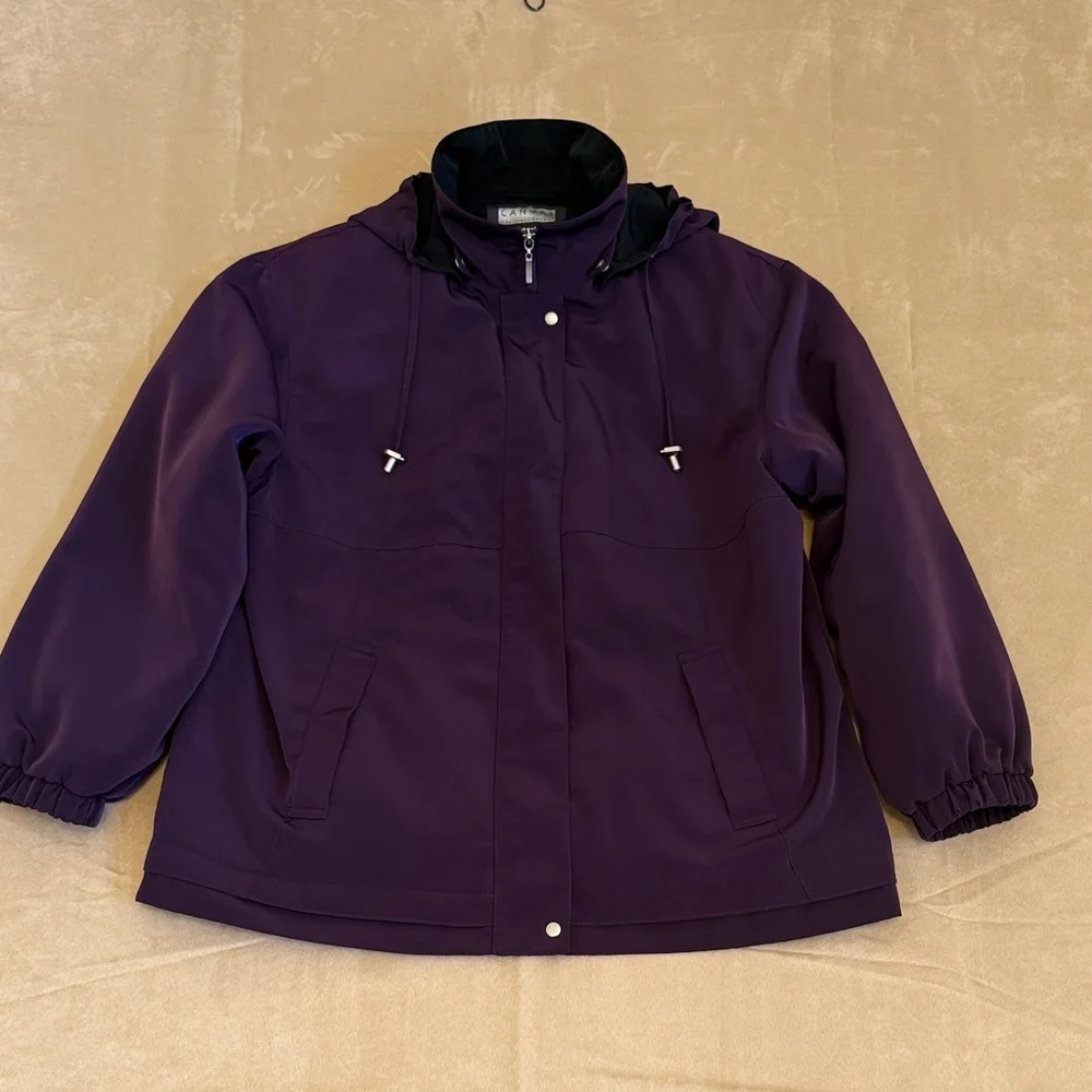 Canvas A Gallery Co.Purple Utility Jacket With Detachable Hood and Lining Size L